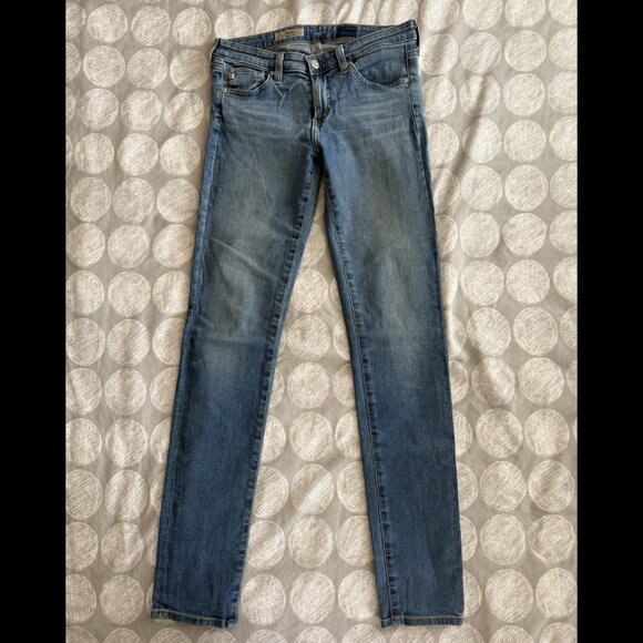 AG Adriano Goldschmied The Stilt Cigarette Leg Stretch Denim Jeans Sz 27R - Picture 1 of 14